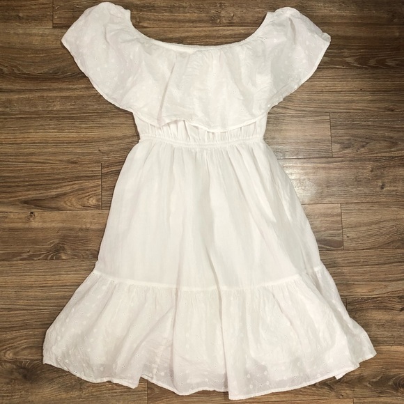 Sofia Eyelet Off-the-Shoulder Midi Dress EUC - Picture 3 of 11